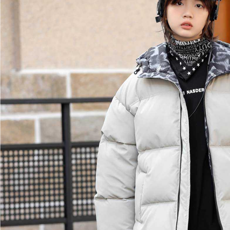 依 2024 【X】12月28日 男童女童时尚杏色两面穿棉服2439-