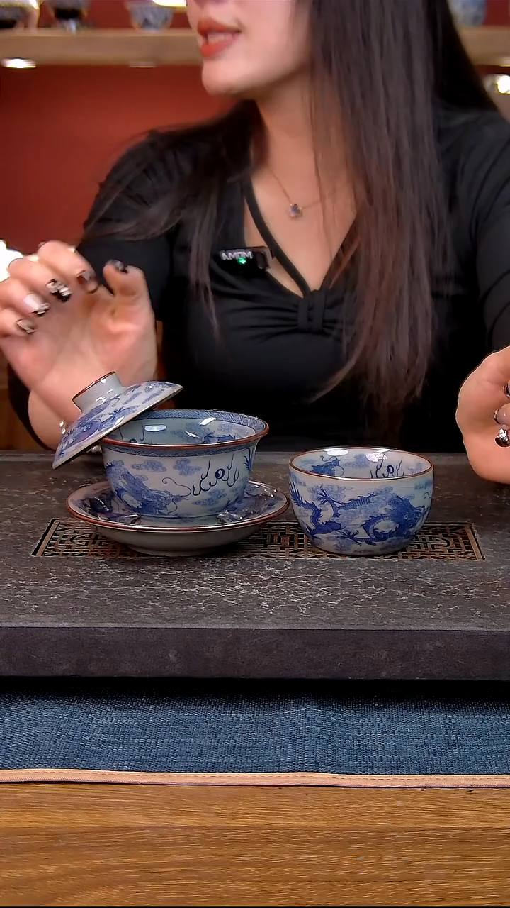 简装家用款2件套 老陶泥开片纹陶瓷茶具