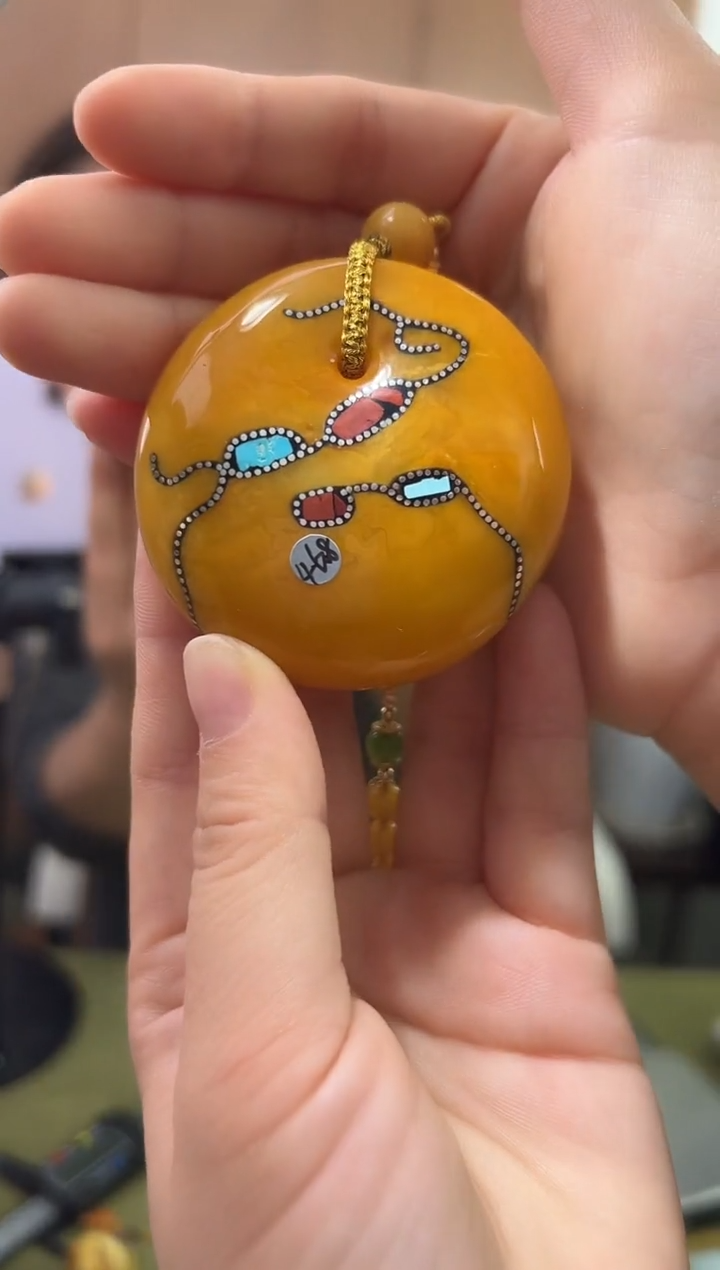 裸石琥珀未镶嵌琥珀蜜蜡吊坠