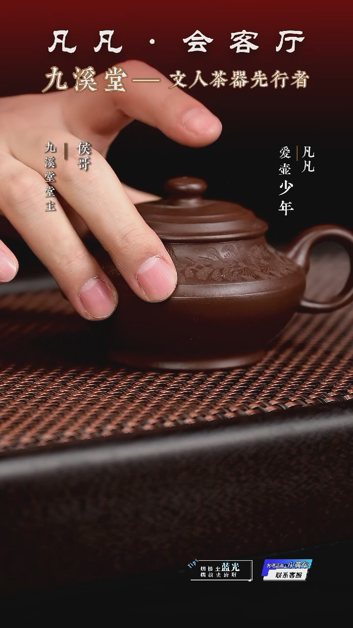 茶壶紫砂凡凡会客厅36 &九溪堂 紫砂壶 道和紫泥160cc