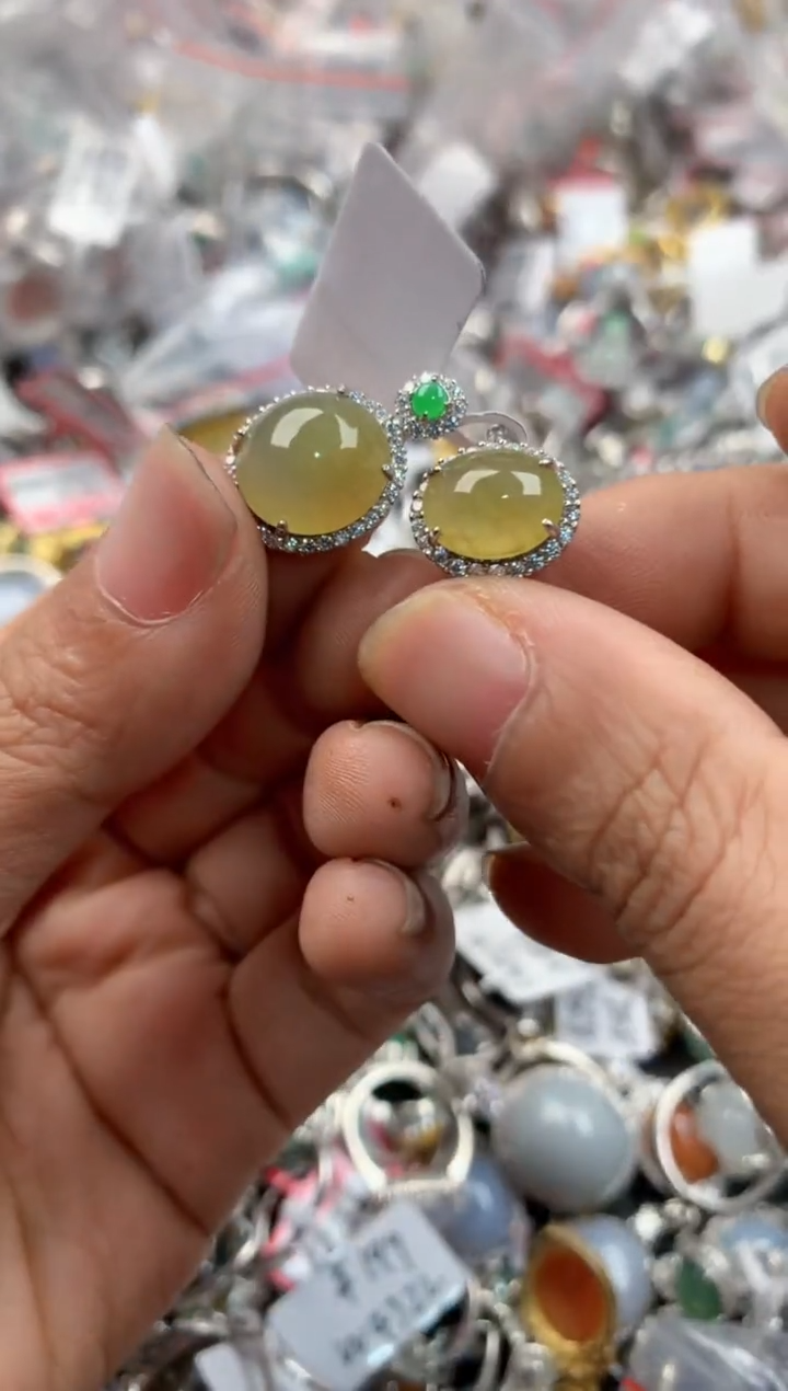 银S925镶嵌戒指翡翠3333----1