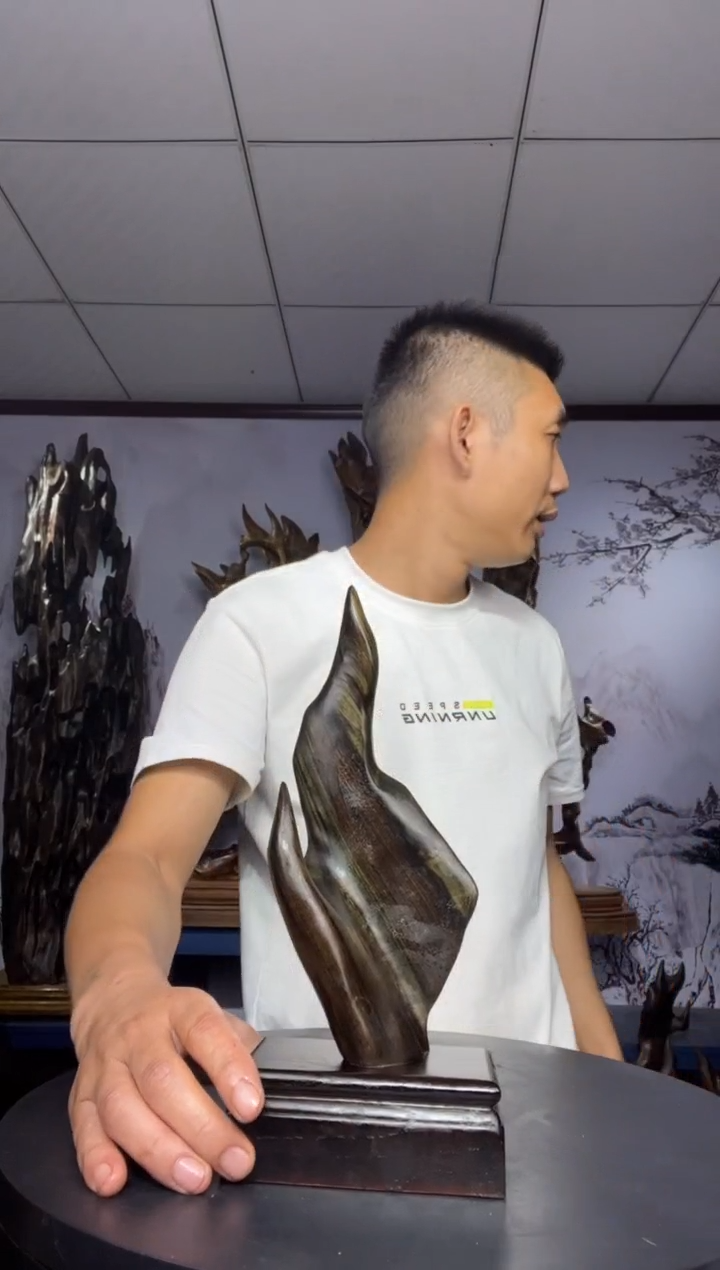 金丝楠木雕款L*M金丝楠木工艺品摆件