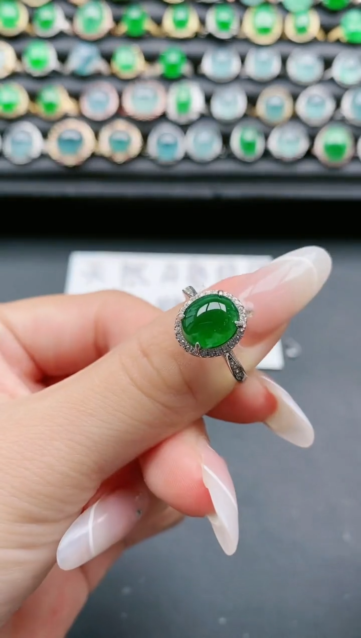 【闪购商品】翡翠戒指银S925镶嵌111111111111