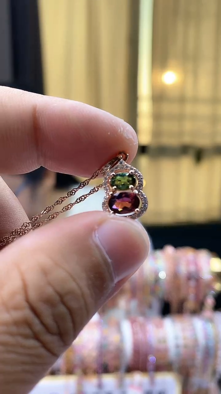 【闪购商品】碧玺吊坠银S925镶嵌354354354354