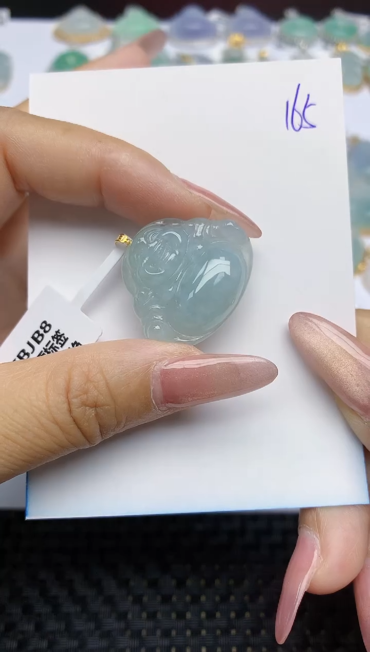 【闪购商品】翡翠颈饰18K金镶嵌天然A货翡翠 165