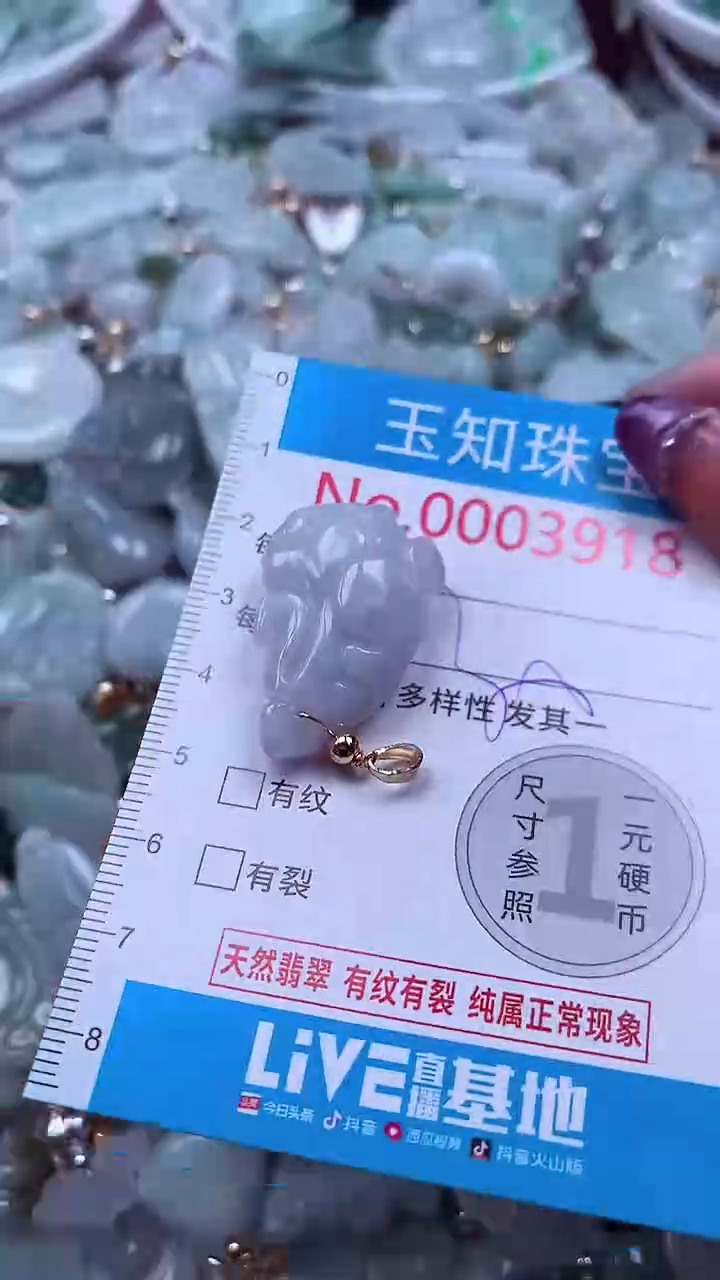 翡翠未镶嵌吊坠(不含链)3918