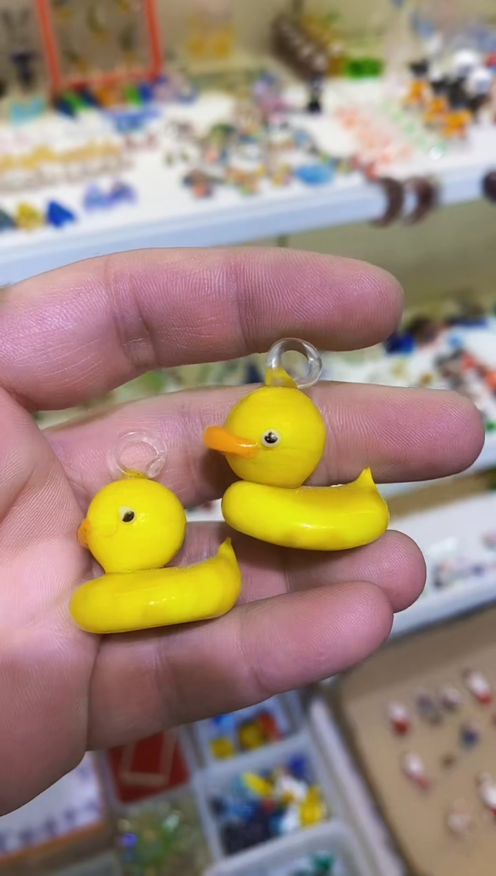 【闪购商品】琉璃手工艺品黄鸭一对