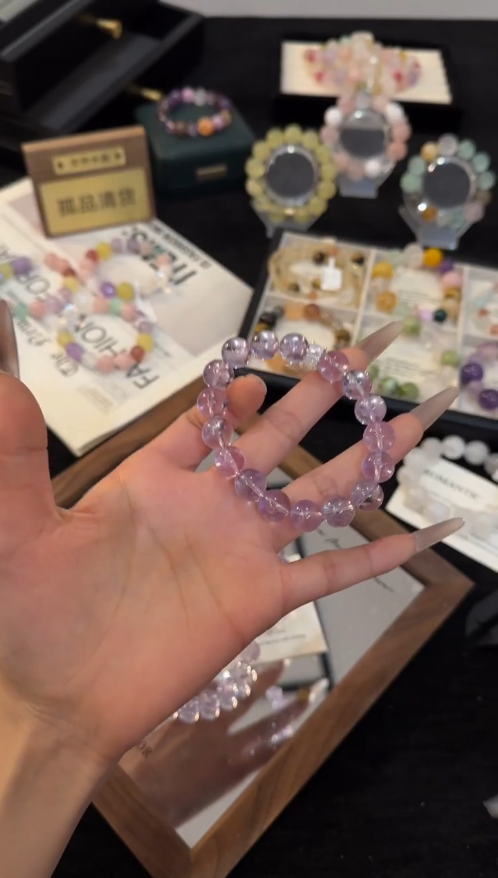合金手链水晶紫水晶手链x3388