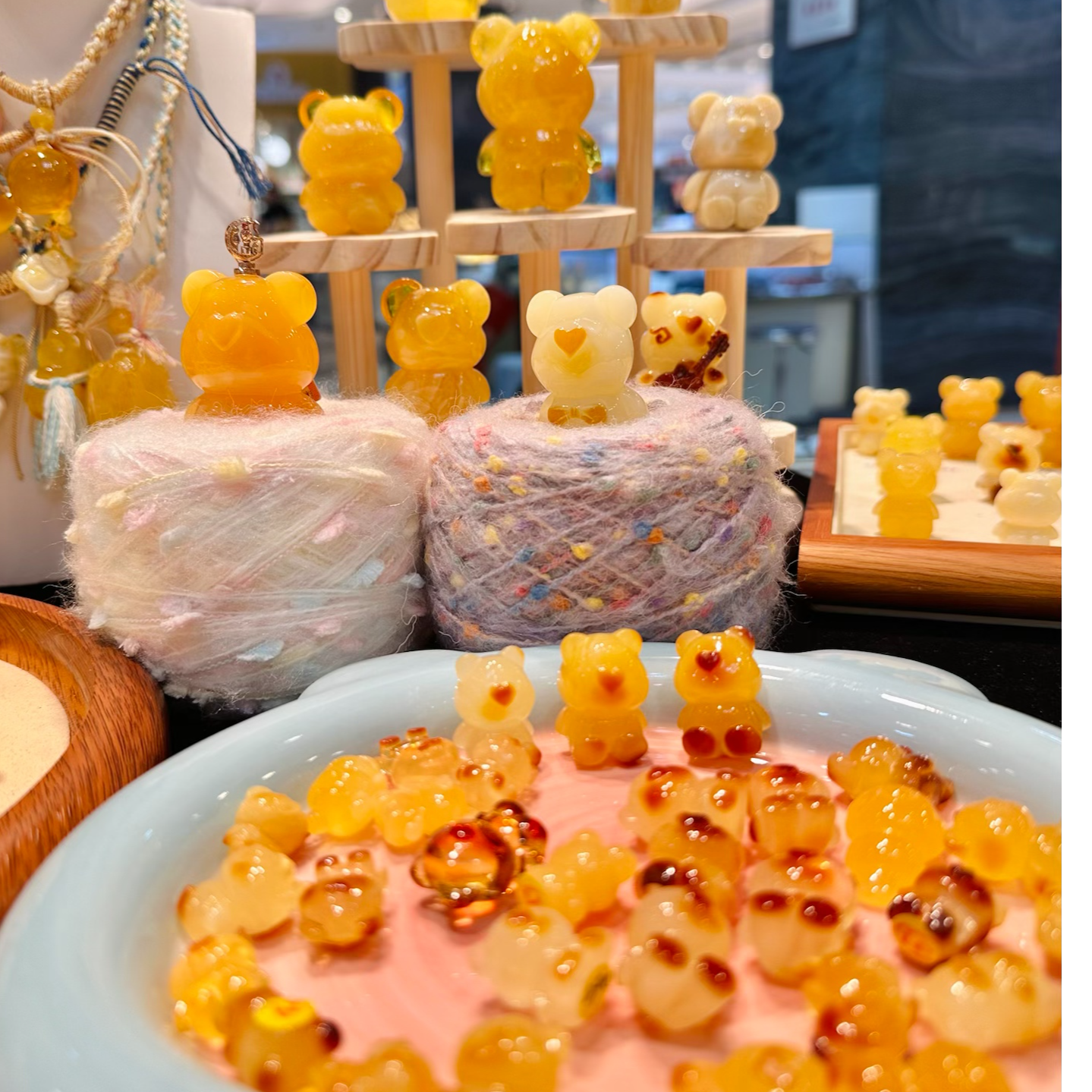 【乱拍无效 直播挑款链接】琥珀蜜蜡可爱小熊系列原创设计定制镶嵌