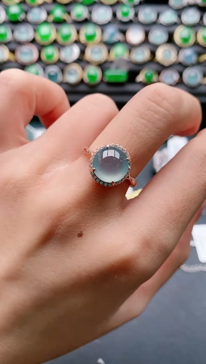 【闪购商品】翡翠戒指银S925镶嵌111111