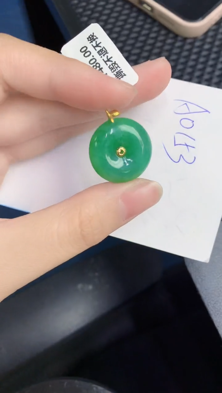 【闪购商品】翡翠颈饰18K金镶嵌000000000