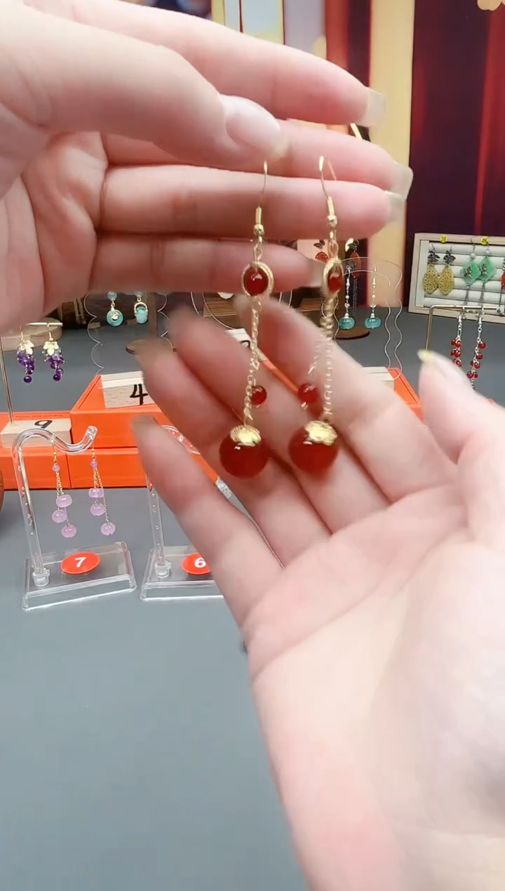 未镶嵌耳钉玛瑙/玉髓331