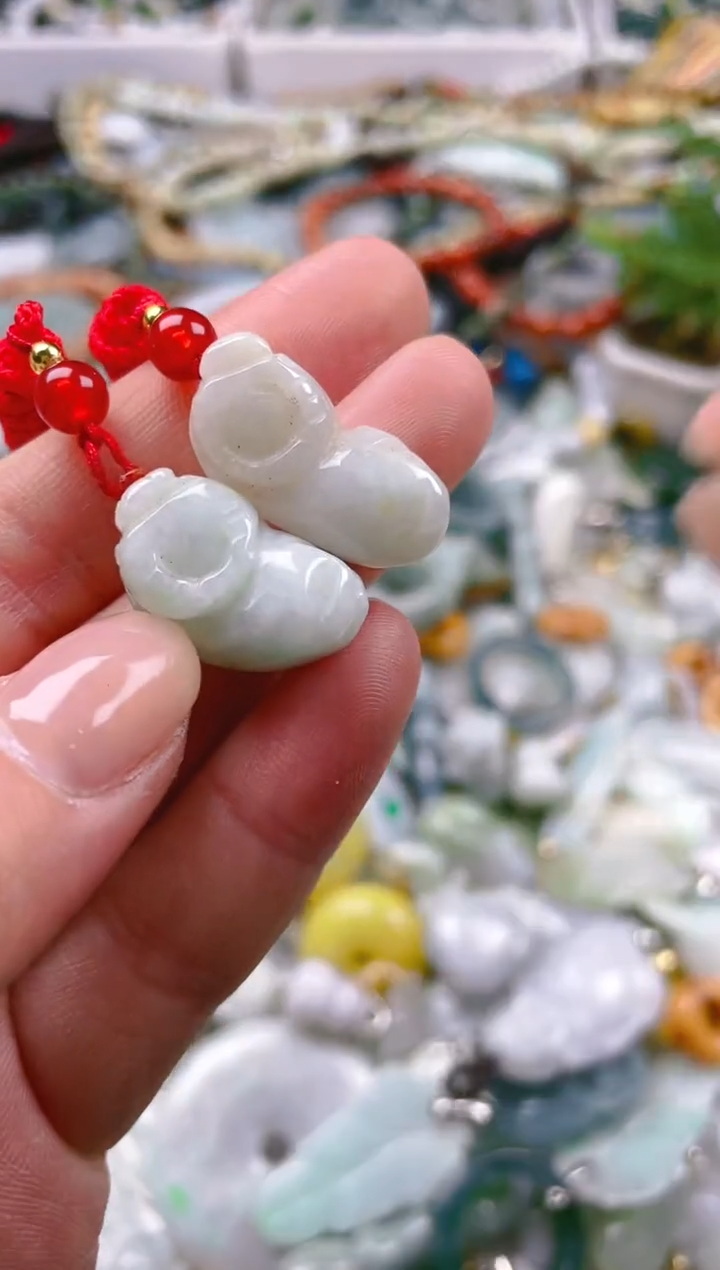 【闪购商品】翡翠颈饰未镶嵌/Q/翡翠A货一图一物