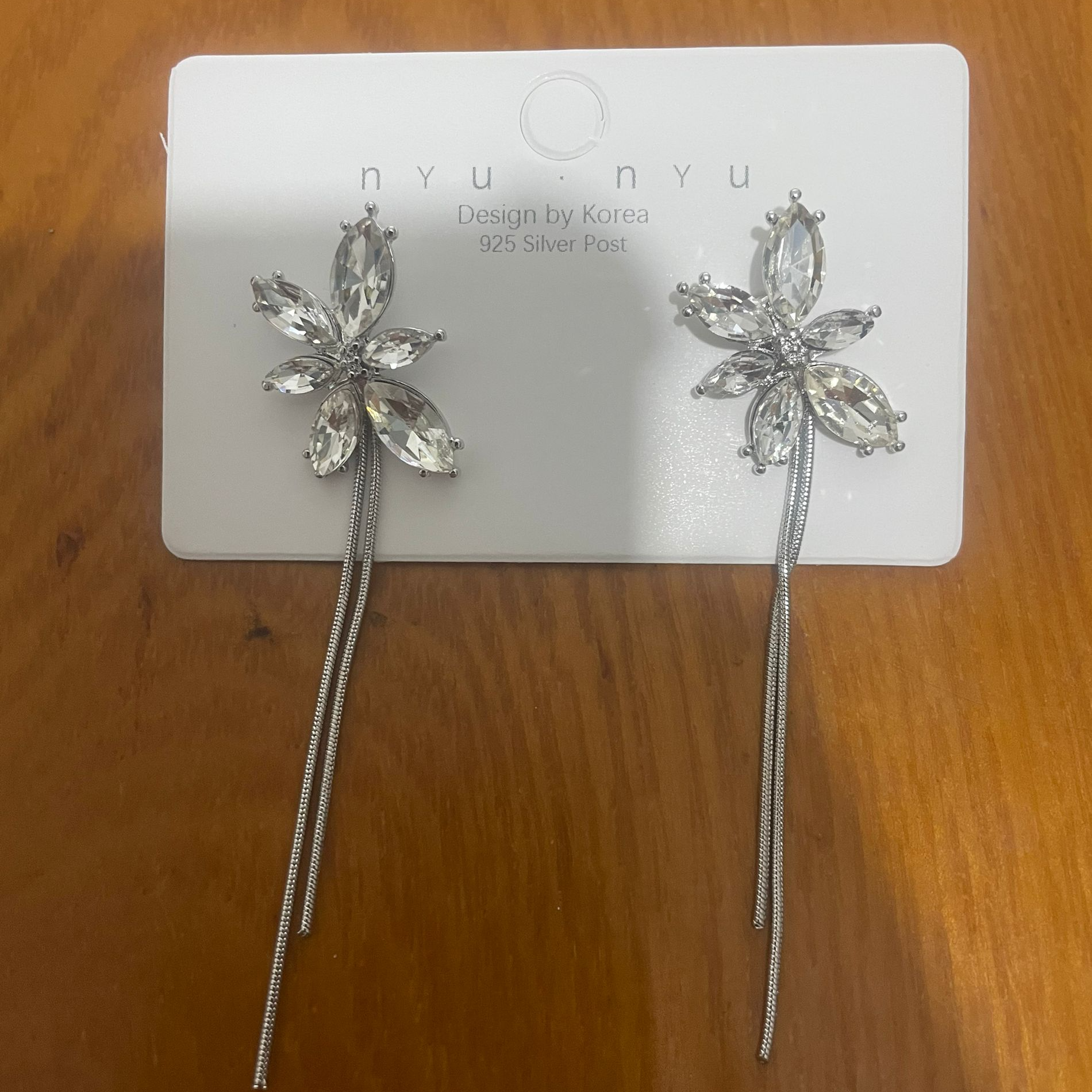 铜合金耳饰 68号手工气质轻奢时尚百搭复古长款银色