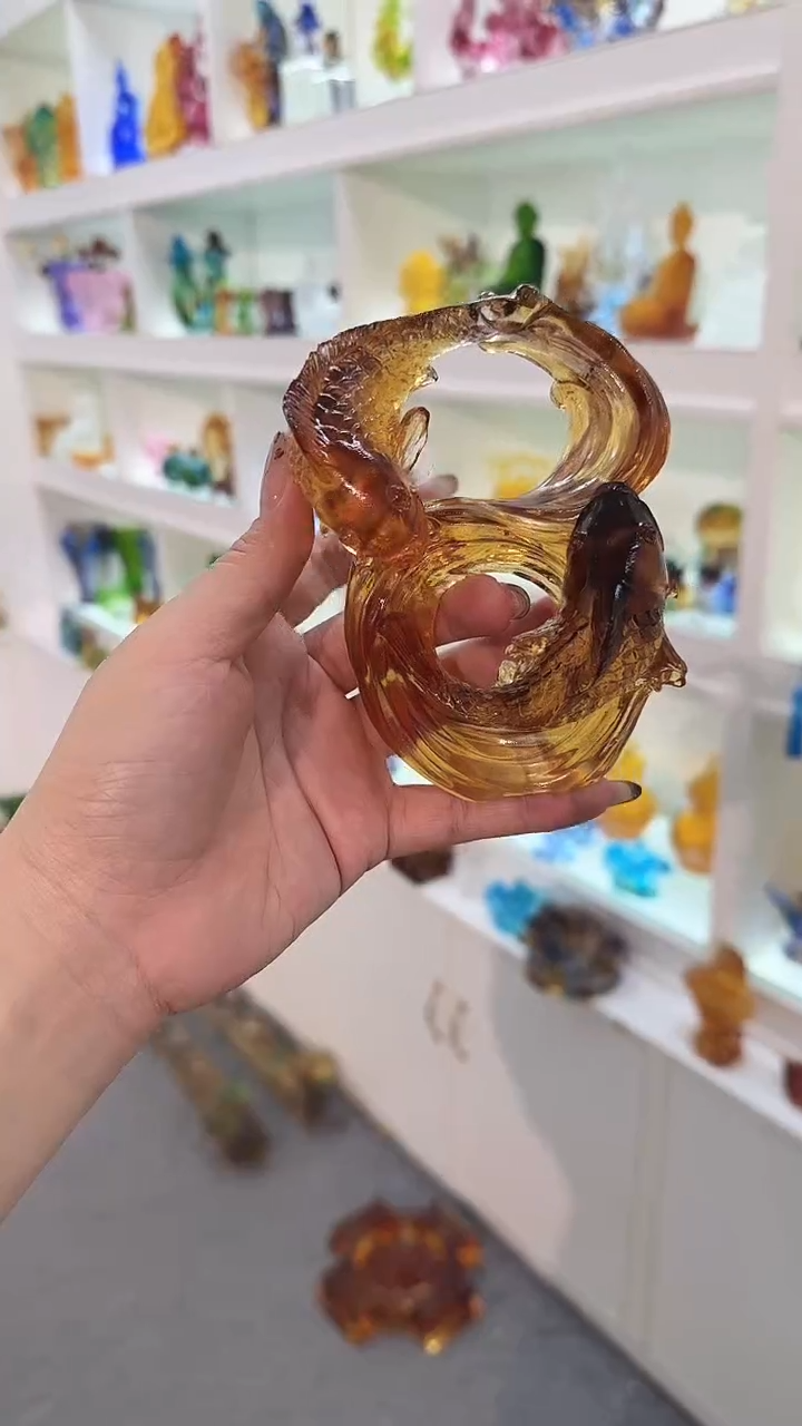 手工艺品琉璃双鱼