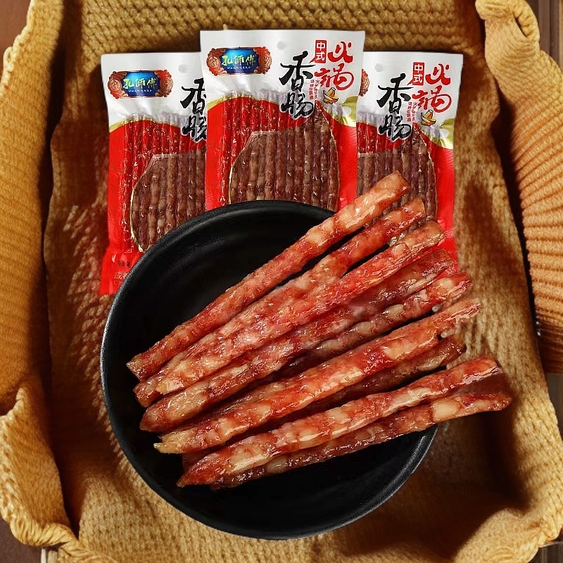 孔师傅小甜肠90g*3袋四川特产中式烧烤火锅煲仔饭腊肠广味小香肠