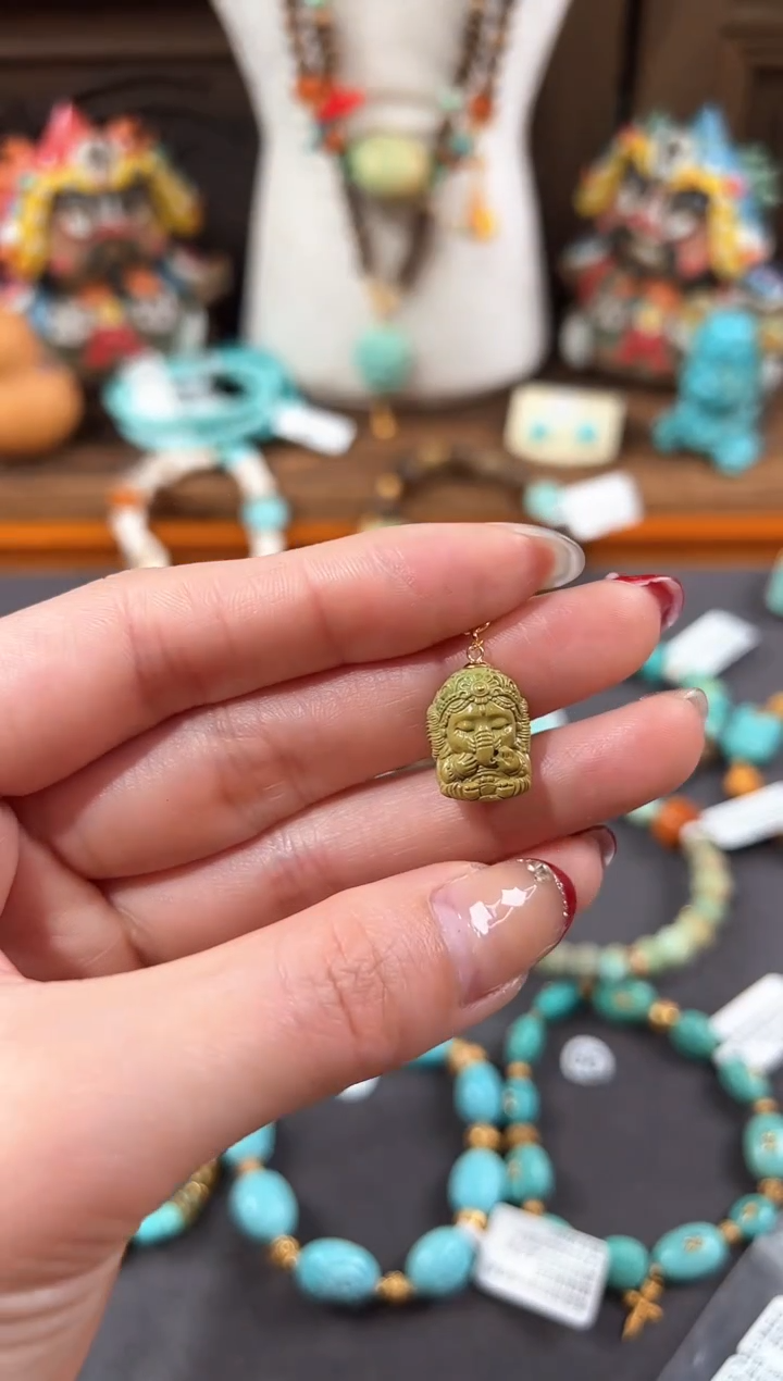 【闪购商品】绿松石提溜18K金镶嵌绿松石提溜