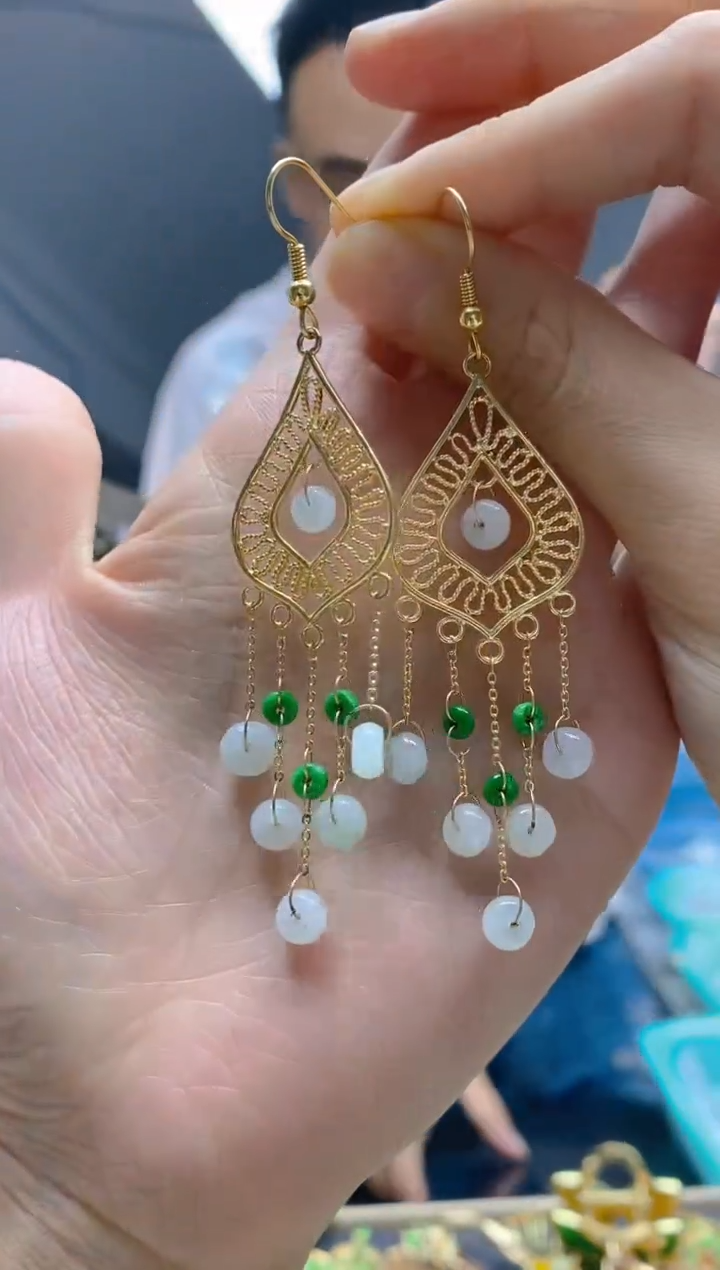 【闪购商品】翡翠耳饰合金238翡翠耳钩