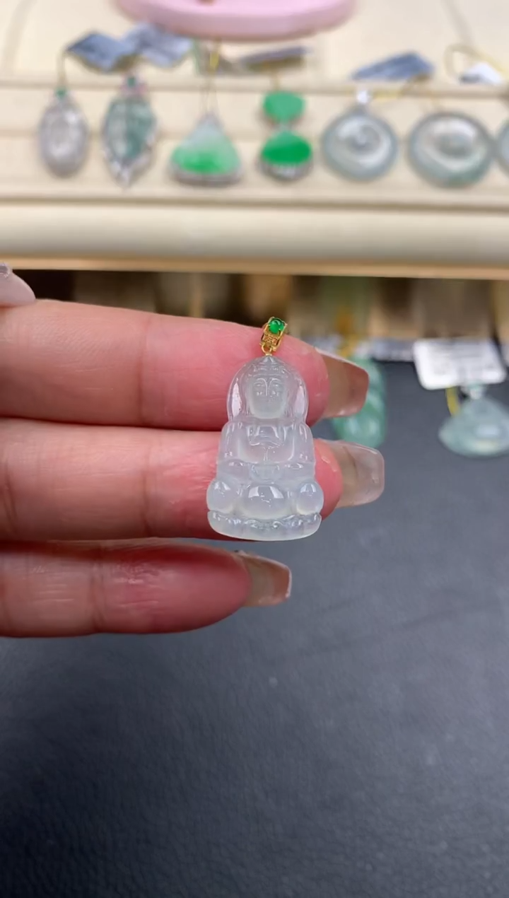 【闪购商品】翡翠颈饰18K金镶嵌D841