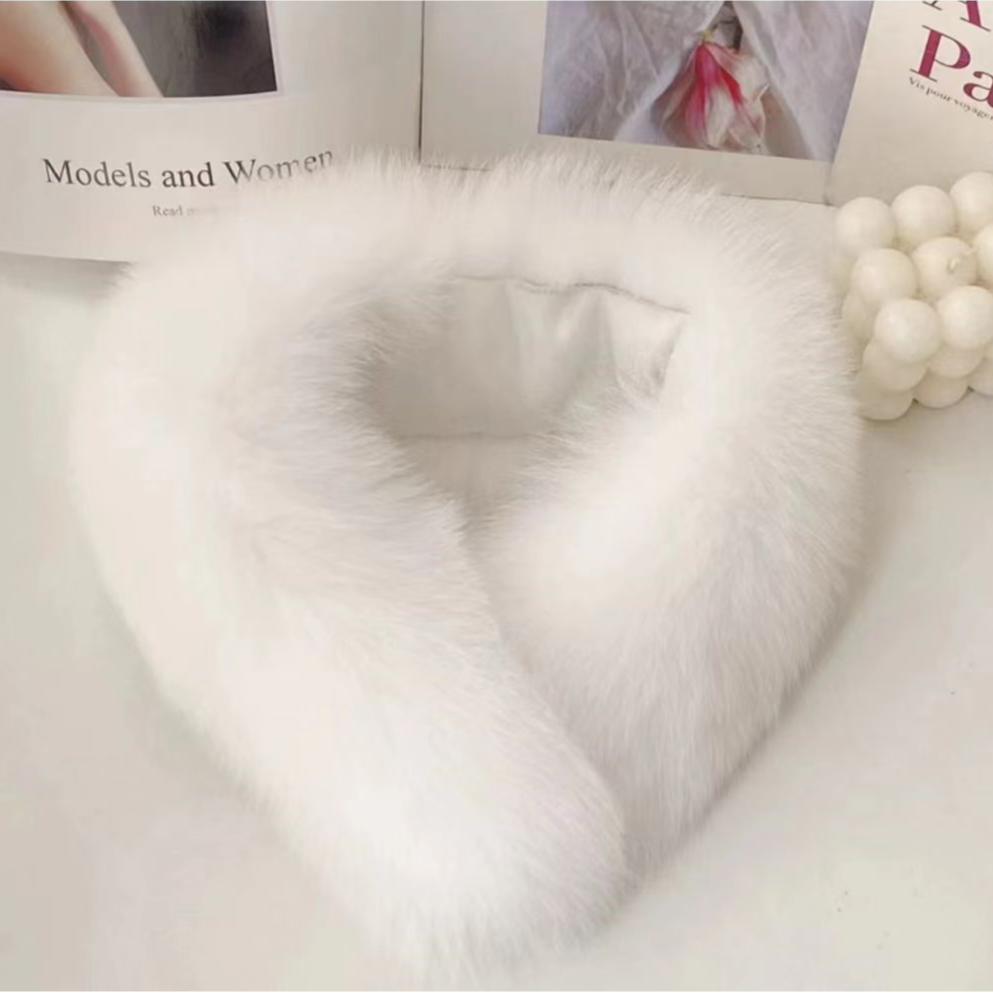 【爆品围脖】小狐毛女围巾磁铁百搭韩版2024c8900小源-大女王仓