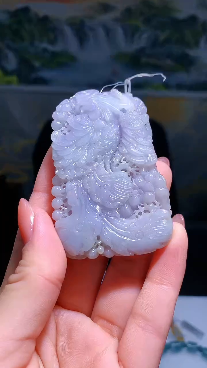 【闪购商品】定制翡翠未镶嵌1007hm-毛货挂件13