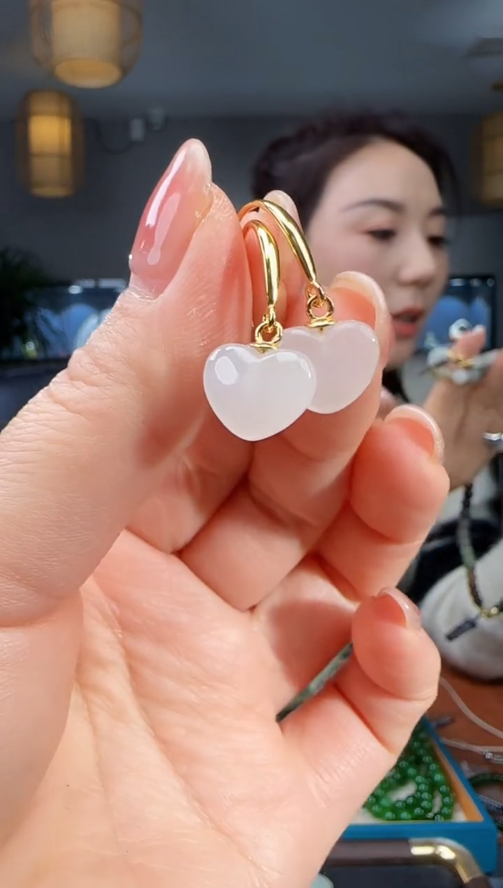 银S925镶嵌戒指和田玉1