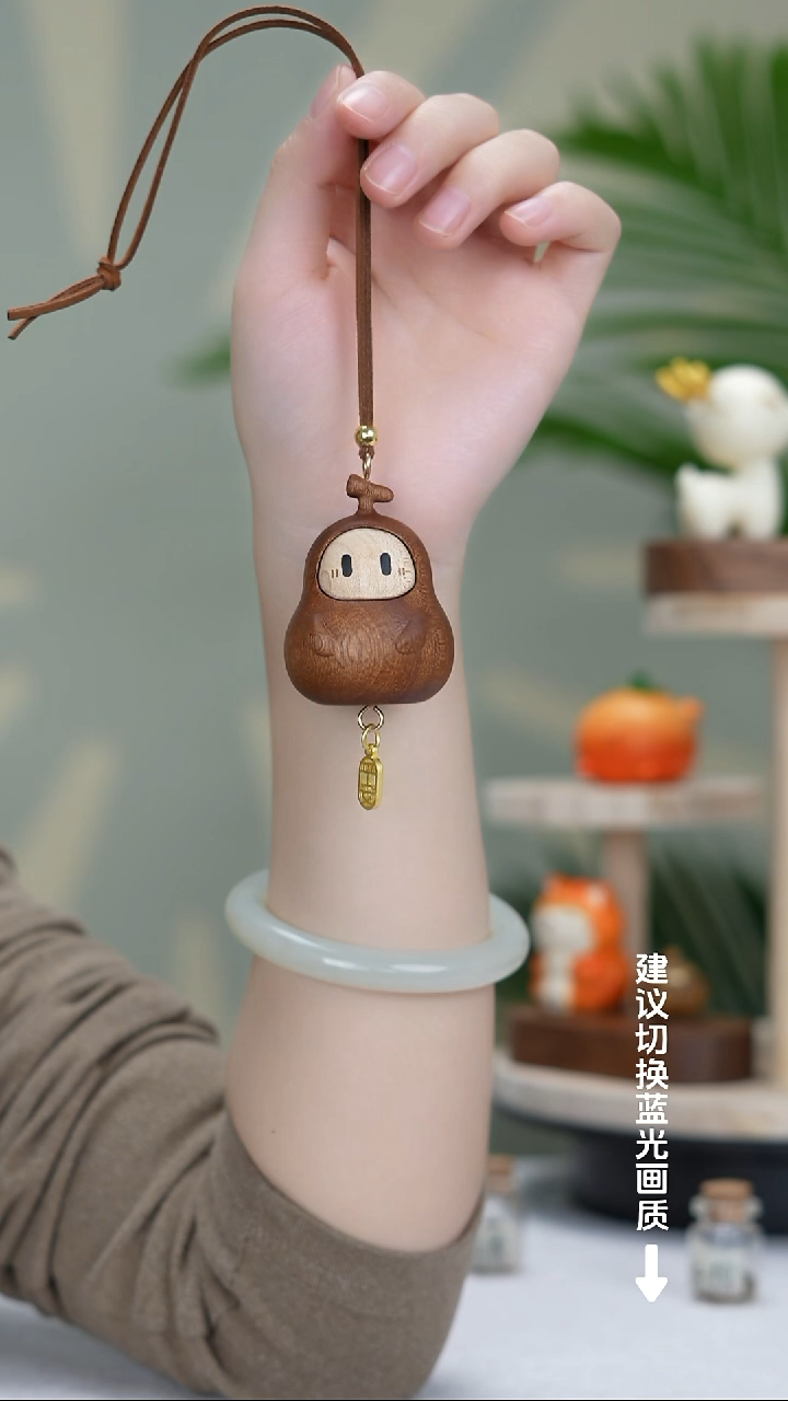 （新发首发）木质拼接福禄车挂件