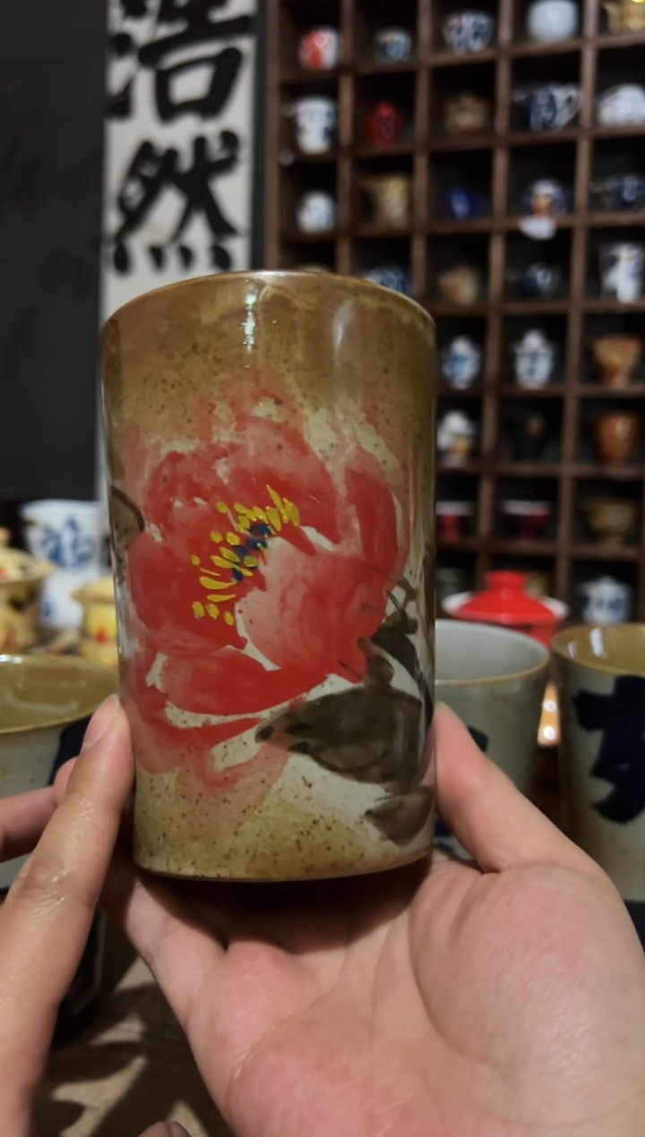 【闪购商品】手绘青花书法茶杯