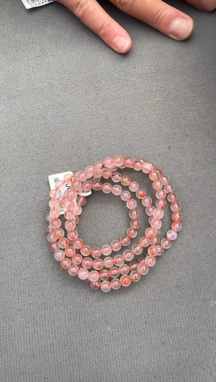 未镶嵌单圈南红玛瑙原矿无优化冰飘多圈6mm左右不保无裂