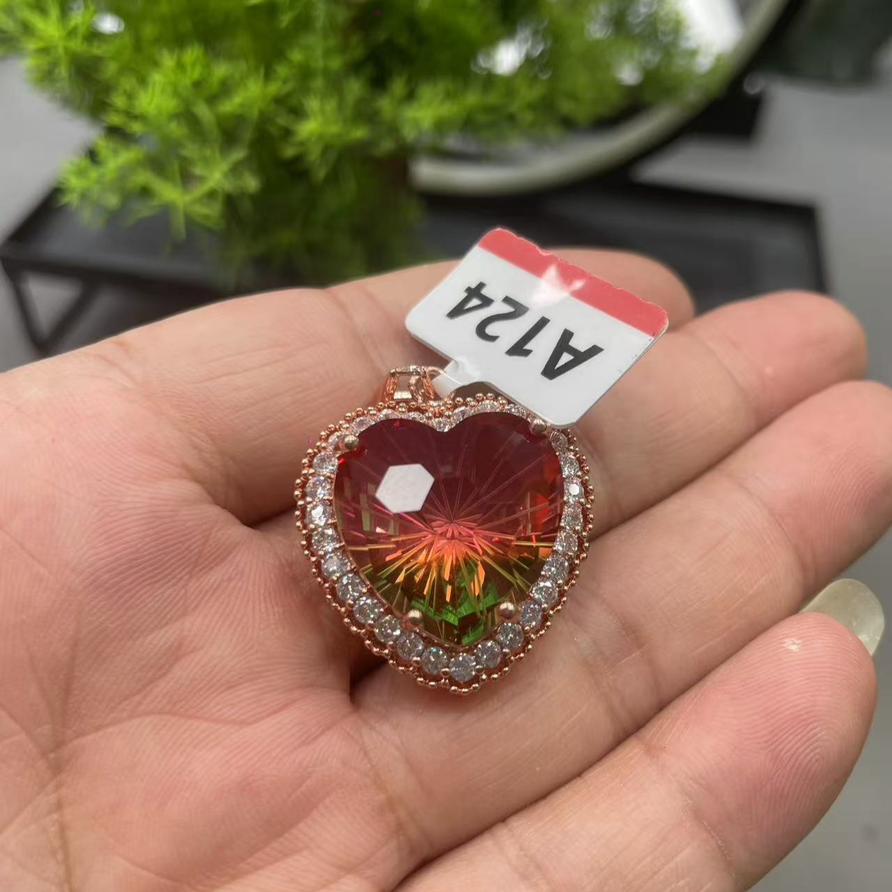 【繁花如梦】A124碧玺心型