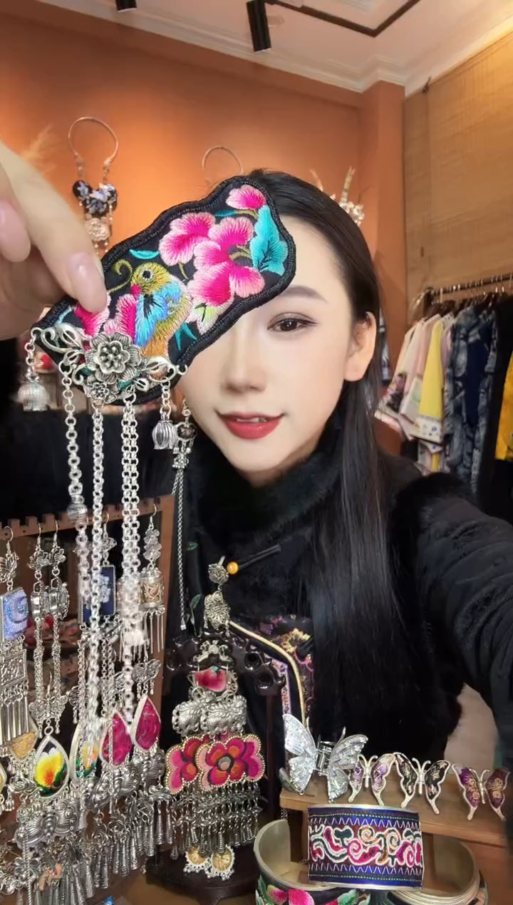 刺绣纯手工民族风发夹