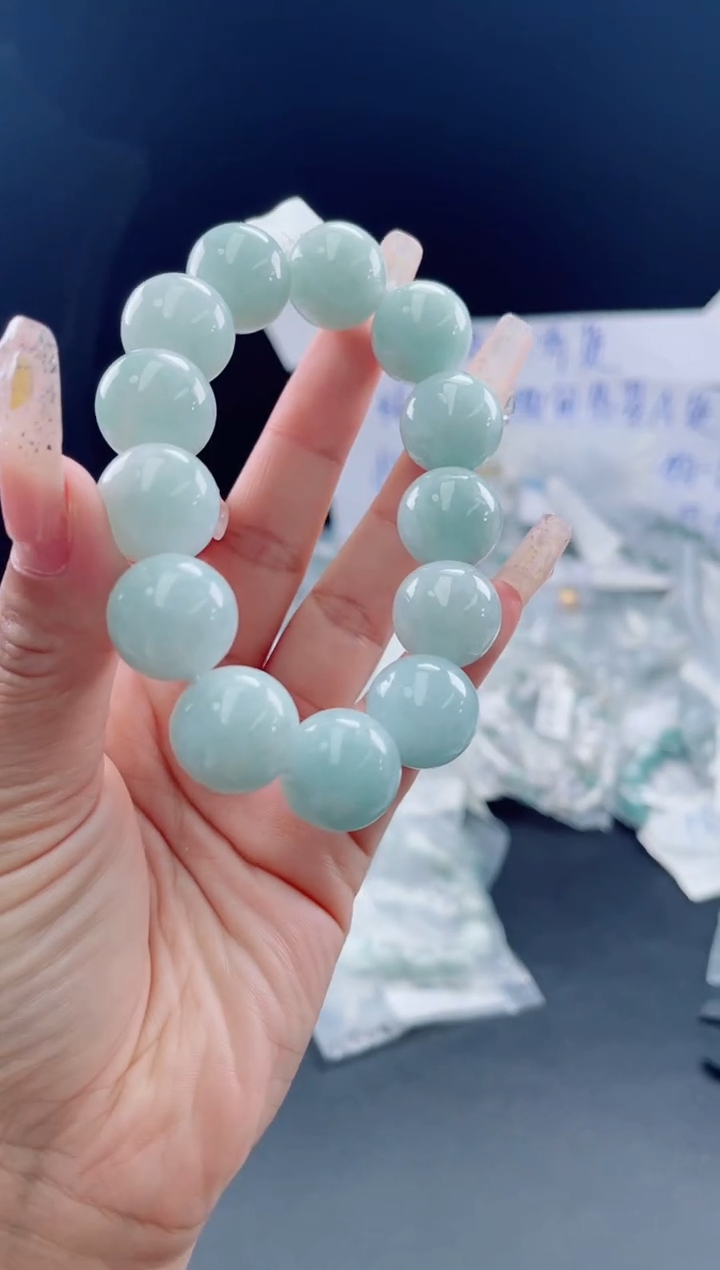 未镶嵌定制翡翠珠串