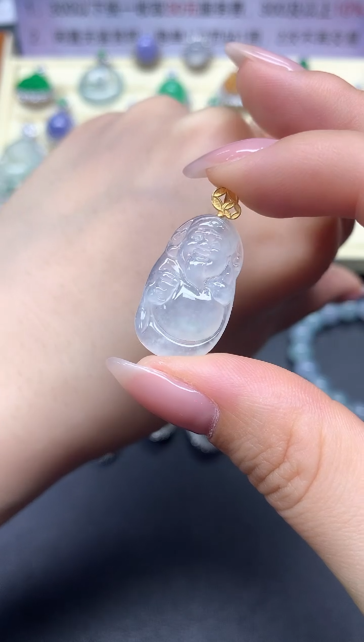 【闪购商品】翡翠吊坠(不含链)18K金镶嵌吊坠|980+98