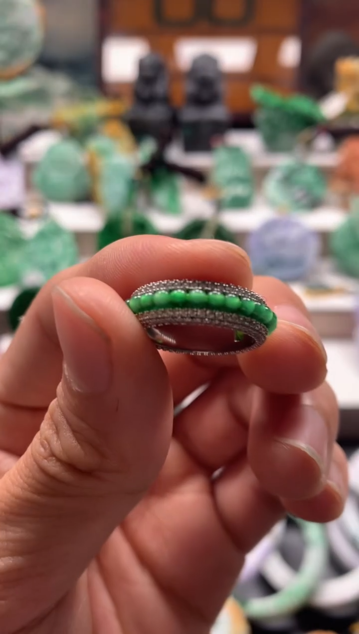 颈饰银S925镶嵌翡翠枫*天然A货翡翠