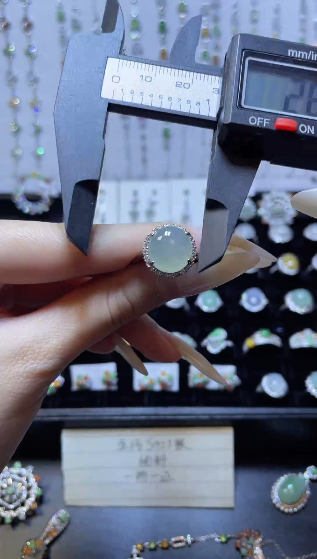 银S925镶嵌戒指翡翠1