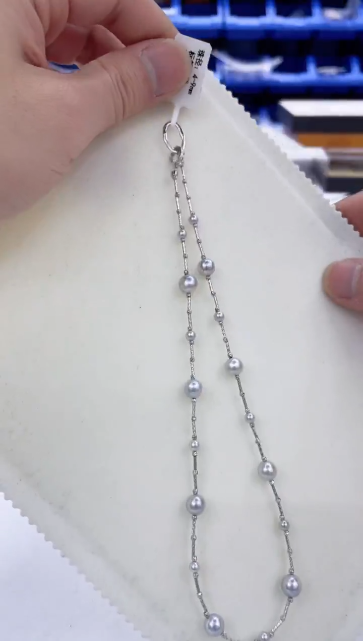 颈饰银S925镶嵌海水珍珠  
