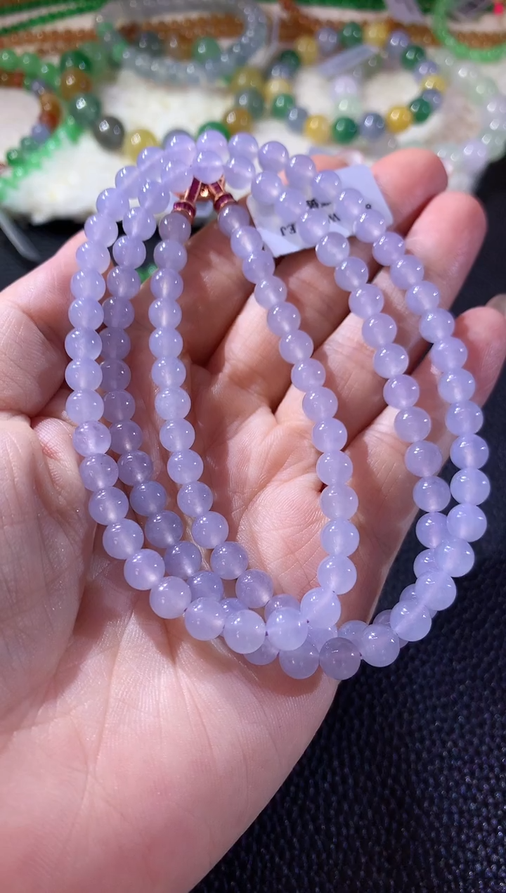 【闪购商品】翡翠项链未镶嵌A65 紫货有一定色差