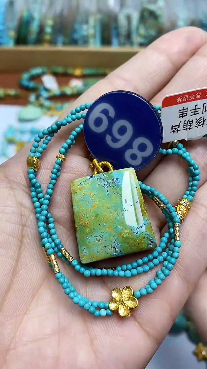 【闪购商品】绿松石项链银S925镶嵌869