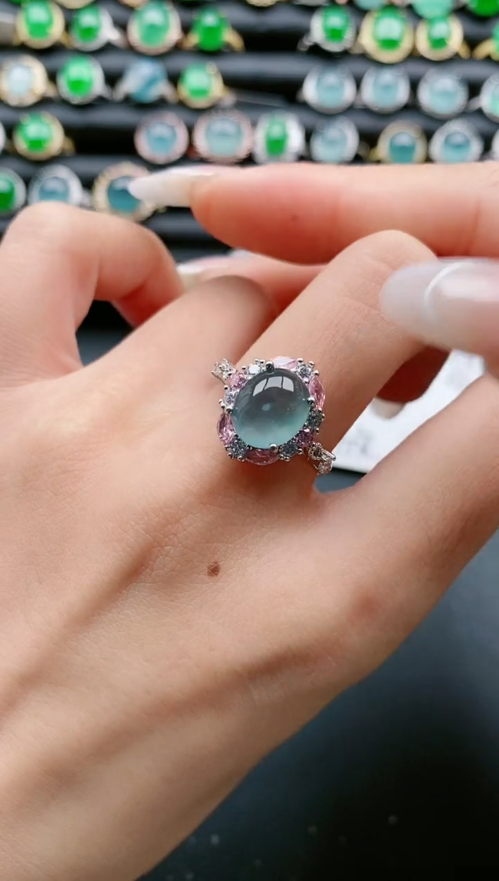 【闪购商品】翡翠戒指银S925镶嵌11111111111