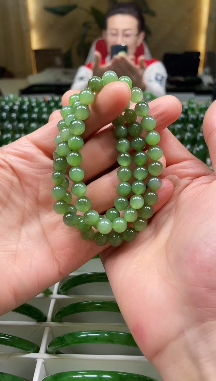 【闪购商品】和田玉（碧玉）颈饰未镶嵌猫眼妈妈链