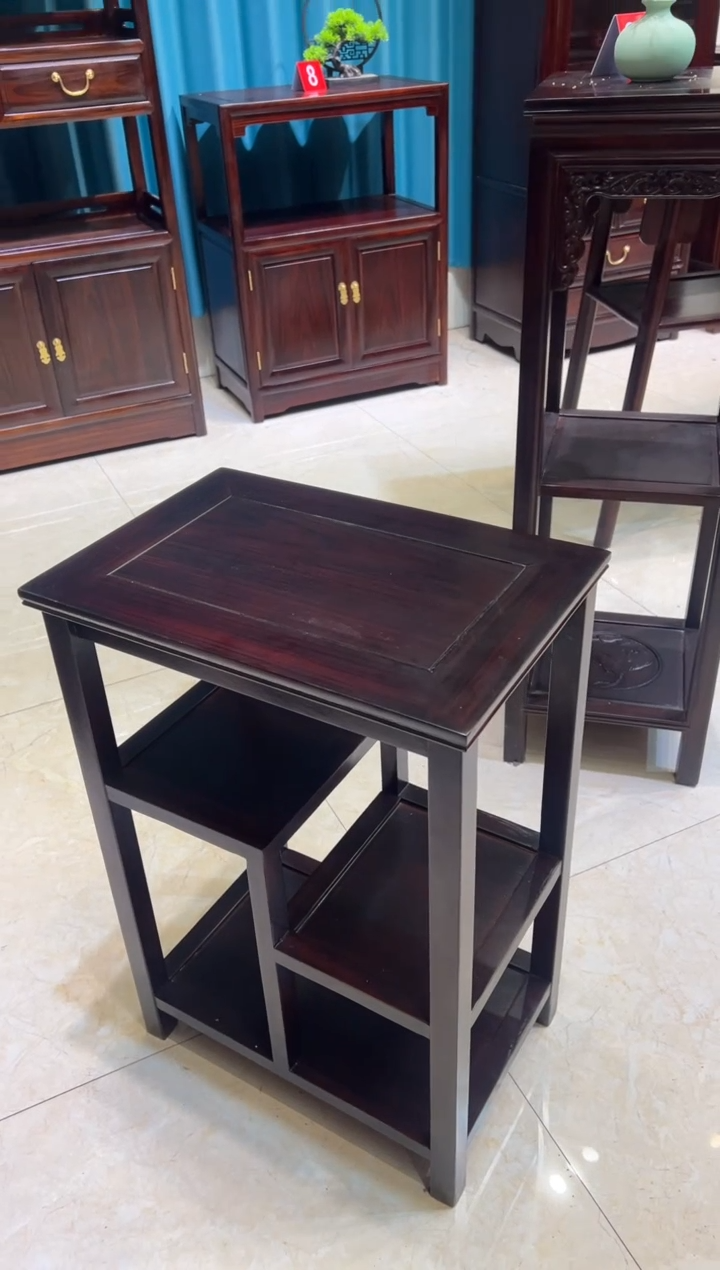 黑酸枝木类成套家具守**浪置物架