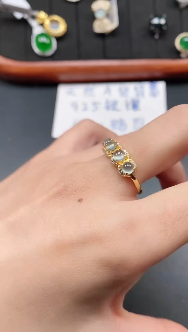 银S925镶嵌戒指翡翠111111