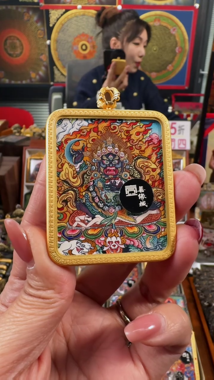 【闪购商品】吊坠壹善缘城手绘唐黑袍金刚卡年终大促