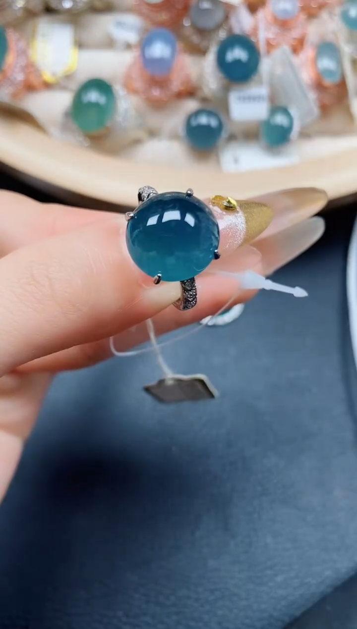 【闪购商品】翡翠戒指银S925镶嵌翡翠