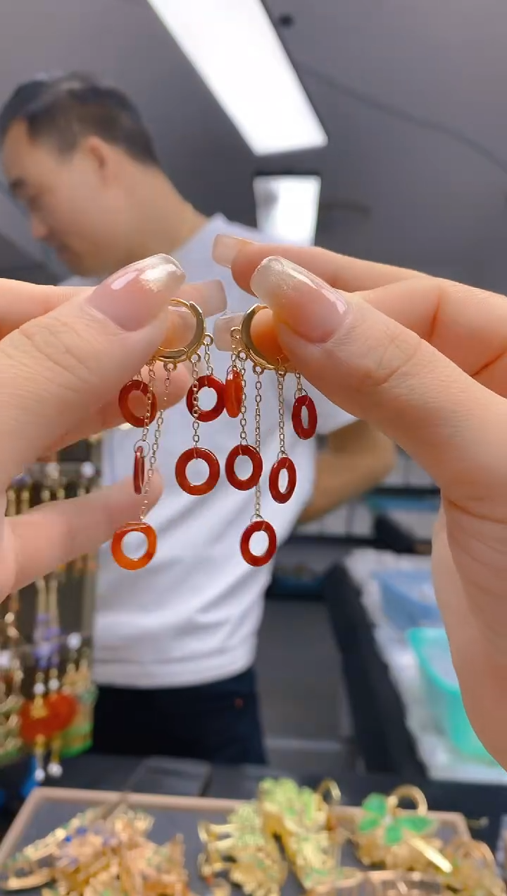 【闪购商品】翡翠耳饰合金285翡翠耳包