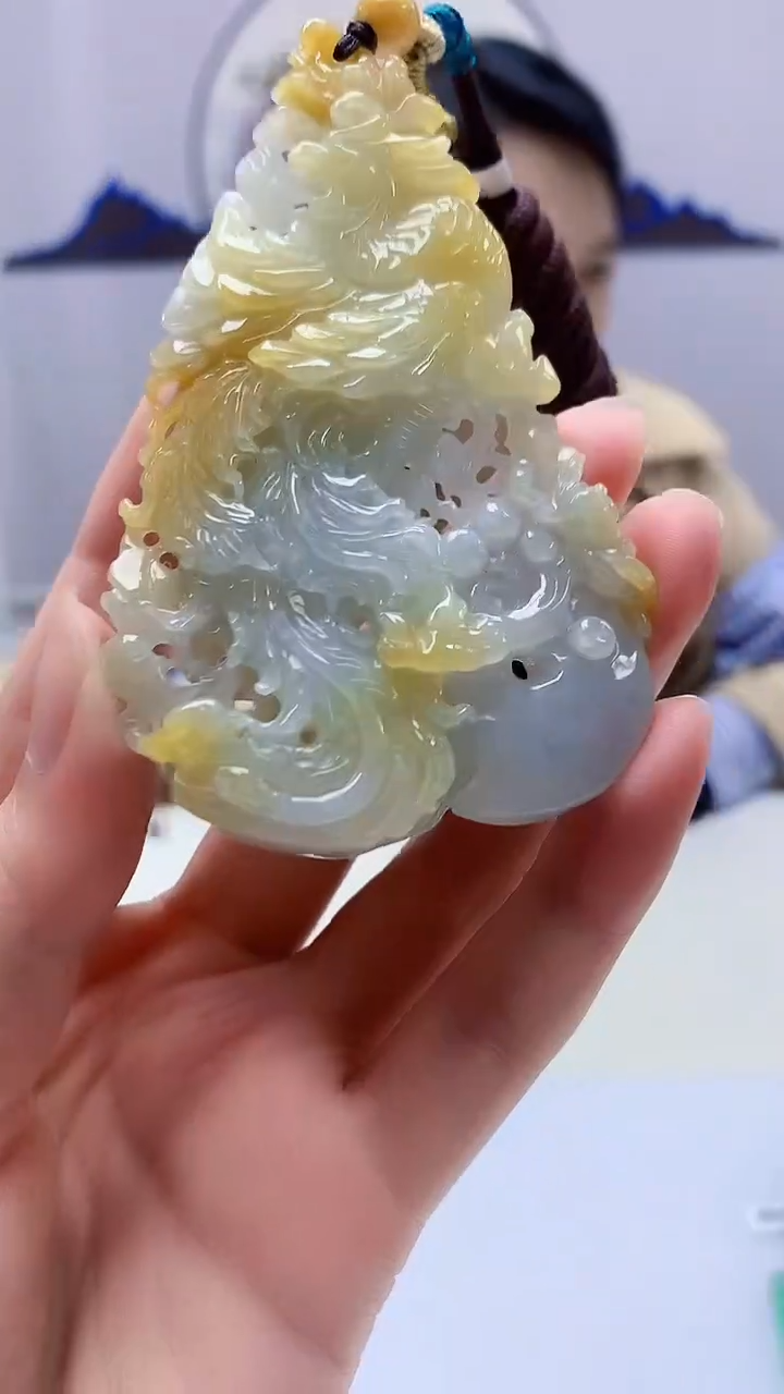 【闪购商品】定制翡翠未镶嵌3123zm-毛货挂件175凤凰