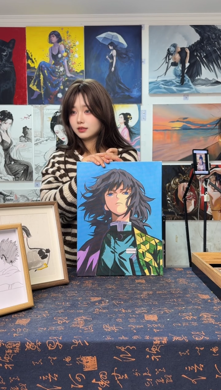丙烯画孤****猫义勇丙烯画y
