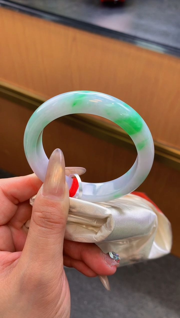 未镶嵌手镯翡翠-F60-正圈53.8