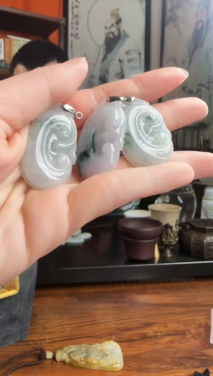 【闪购商品】FC祥云如意小坠3个 宣纸