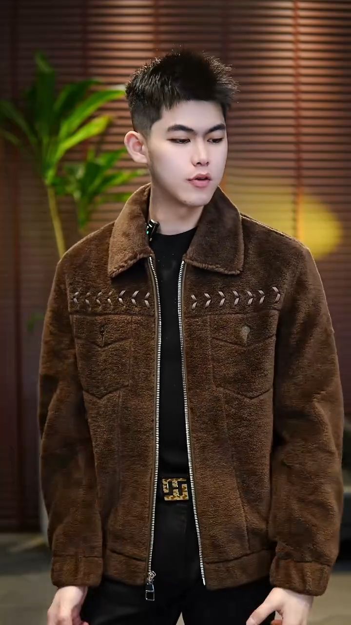 54码（155-170斤）男士兽王羊毛夹克